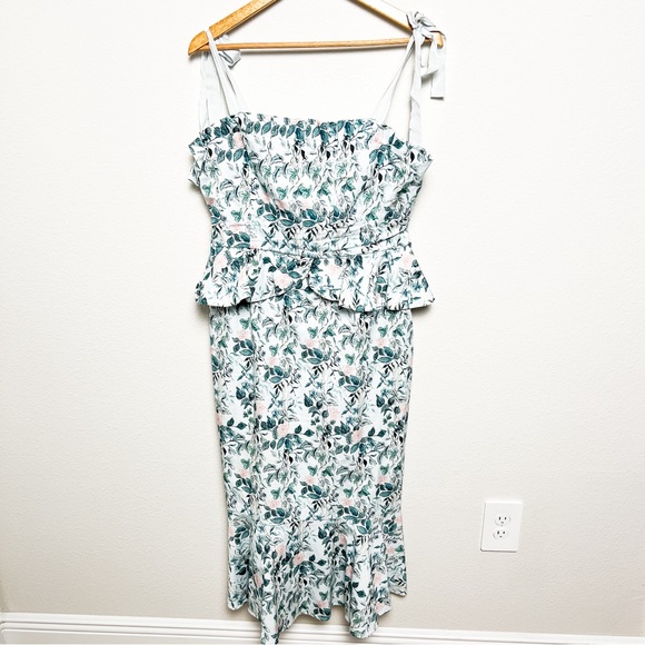 NWT Antonio Melani x Born on Fifth Pippa Fit and Flare Peplum Ruffle Dress sz 10 - Picture 2 of 7